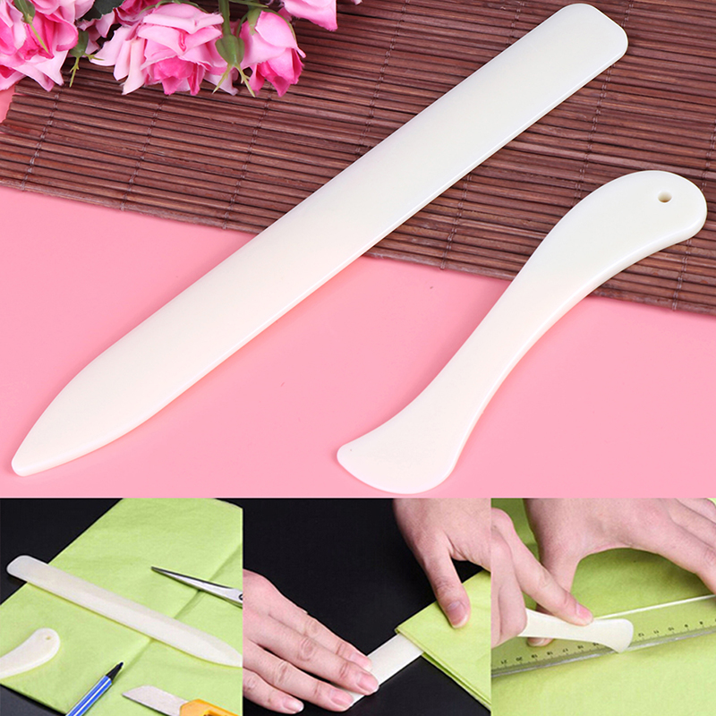 Bone Folder Tool - 2個/セット ボーンフォルダー クラフトツール レザー スコアリング 折り目付け