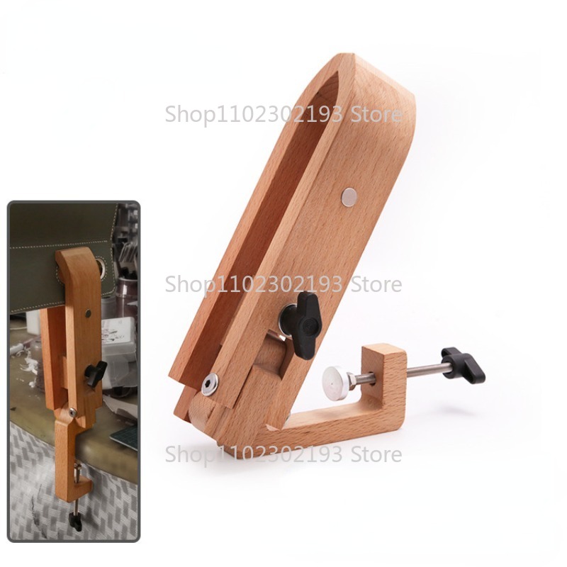 Leatherwork Roller - 折りたたみ木製クランプ調整可能な木材レザークラフトハンドステッチポニーレース縫製 DIY ツールレース縫製 DIY ツール