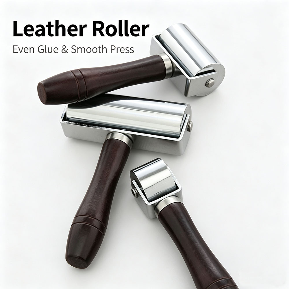 Leatherwork Roller - 革用シームローラー、キルティング、プラテンツール、レザープレスエッジローラー、革用接着剤ラミネートローラー、手作り用アイロンロール
