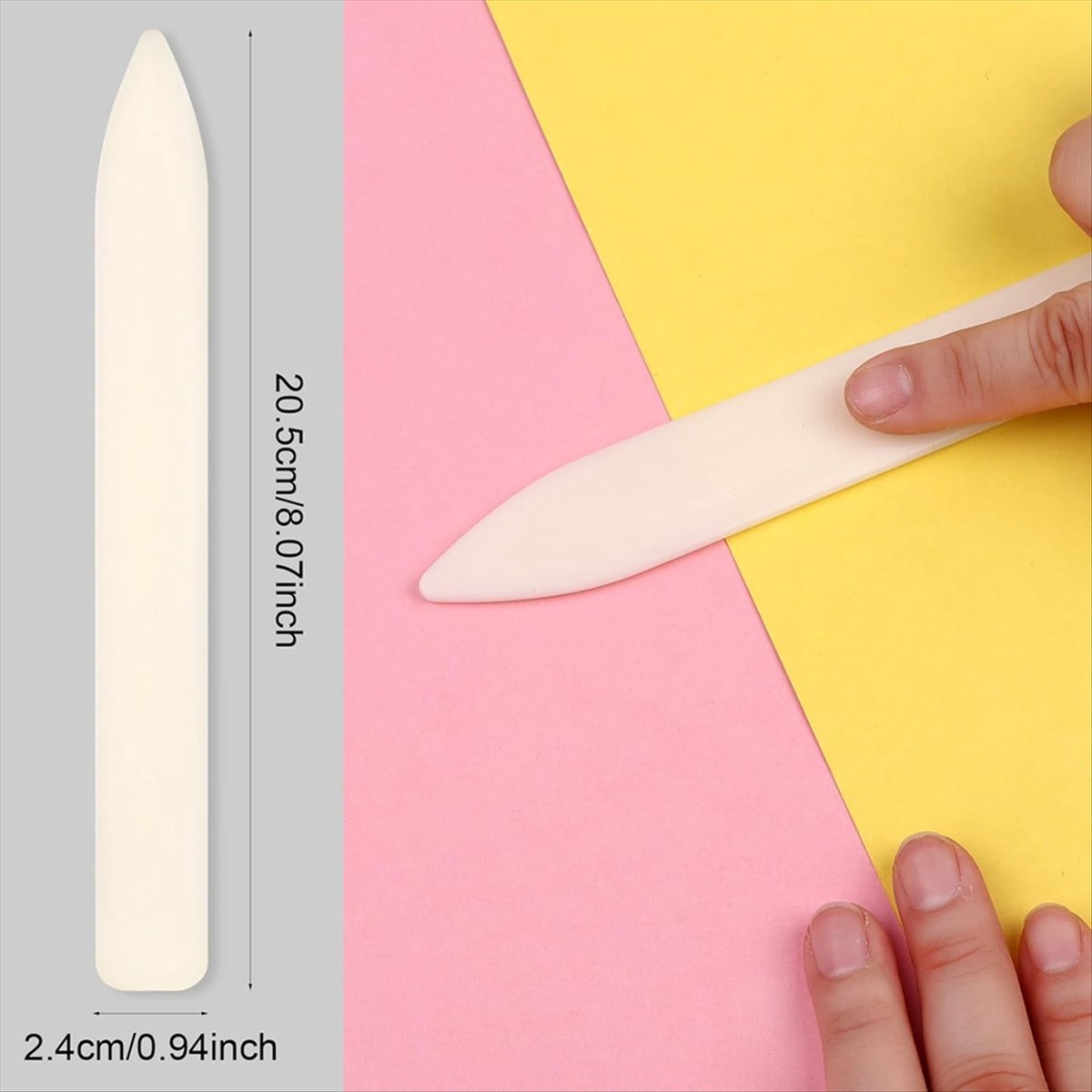 Bone Folder Tool - FTGT-20 パックボーンフォルダーツール、プラスチック製ボーンフォルダー、クラフト、折り目付け、折り畳み、折り曲げ、紙工芸、スクラップブッキングツール