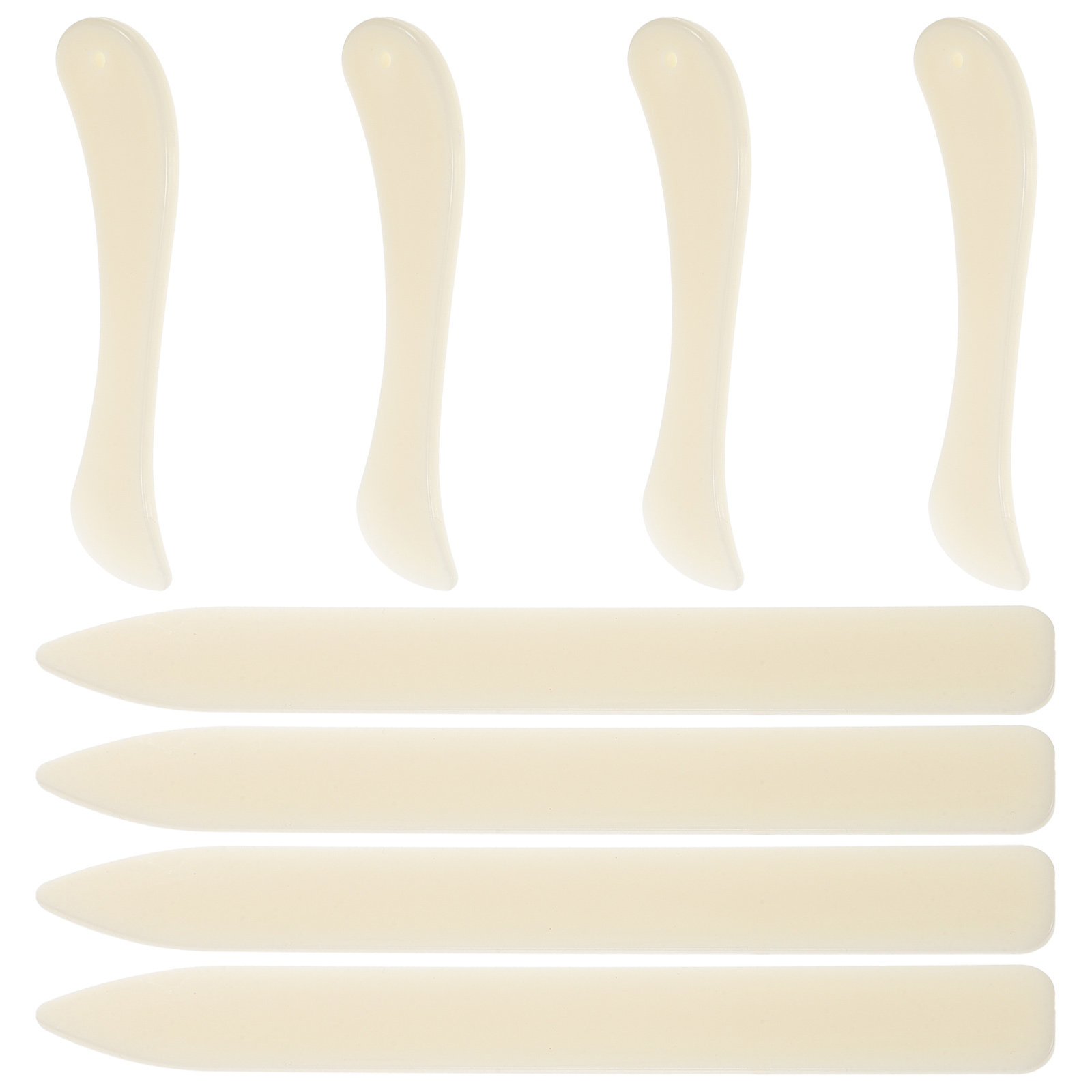 Bone Folder Tool - 8個入り プラスチック製ボーンフォルダー 紙折りツール ボーンフォルダー ペーパークラフト スクラップブッキング