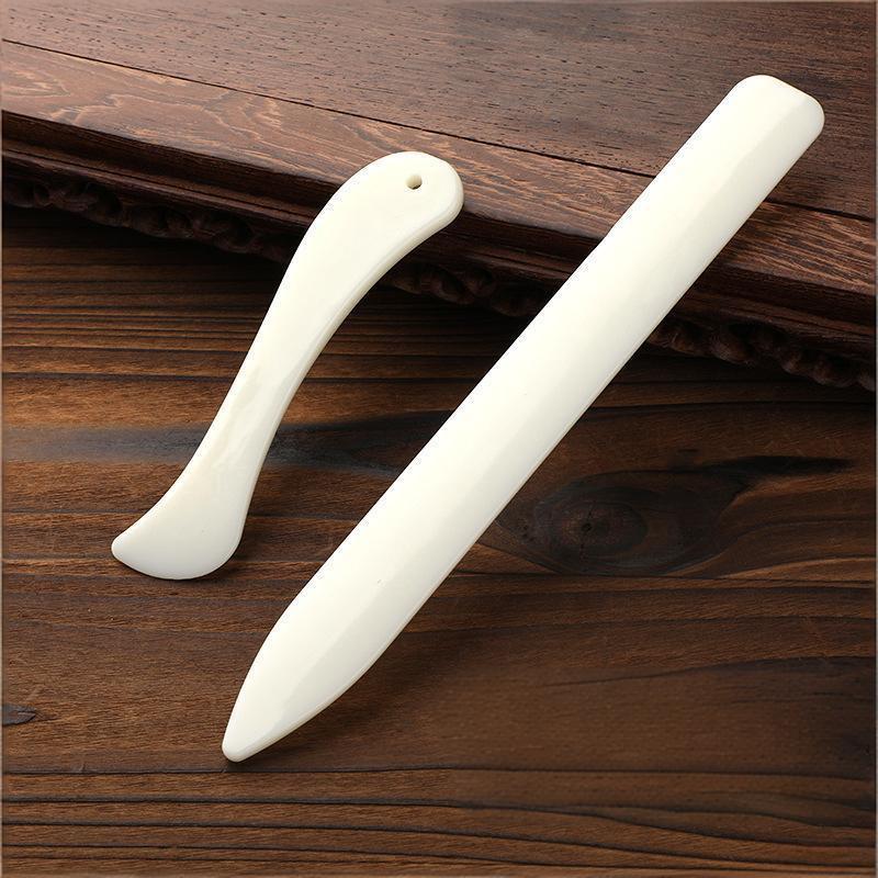 Bone Folder Tool - 2個入り耐摩耗性レザー加工用ボーンフォルダー 多機能スコアリング折り曲げ加工ツール 高品質製品