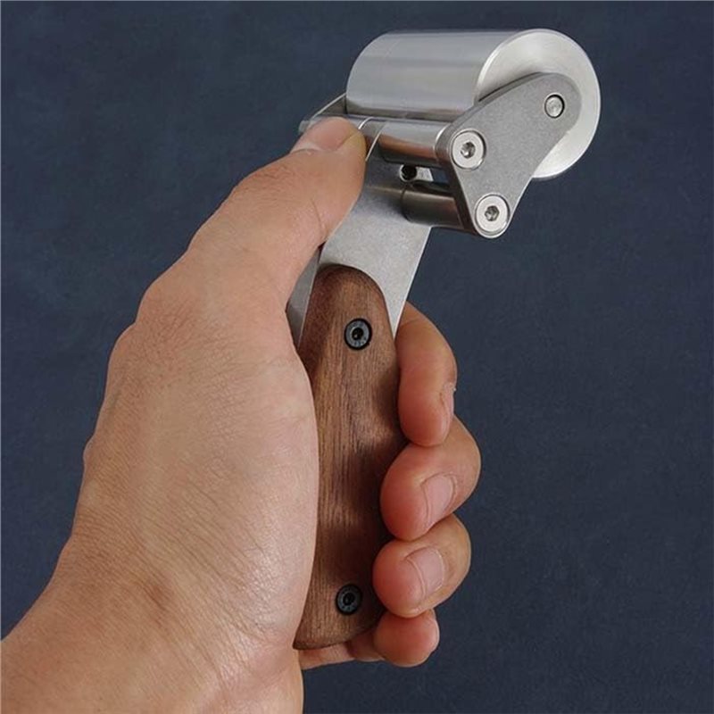 Leatherwork Roller - ABYN傾斜ローラー、幅60mm - DIY用革ローラーハンドル、革加工、製本、革工芸プロジェクト用