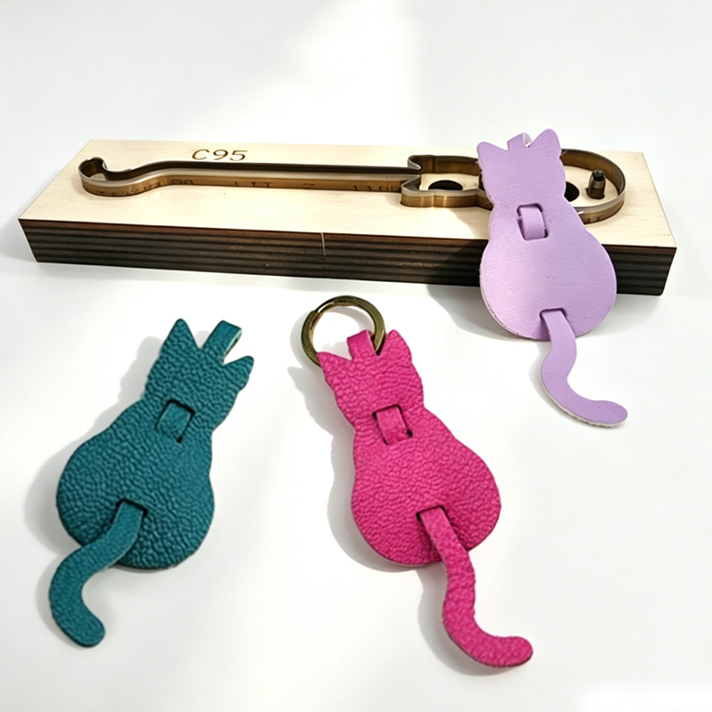C95 猫の形の革切断型 DIY 手作りキーホルダークラフト - Leatherwork Projects のレビューと価格