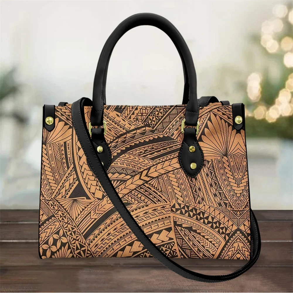 ポリネシア サモア タトゥー プリント トートバッグ 女性用 - Leatherwork Tattoo のレビューと価格