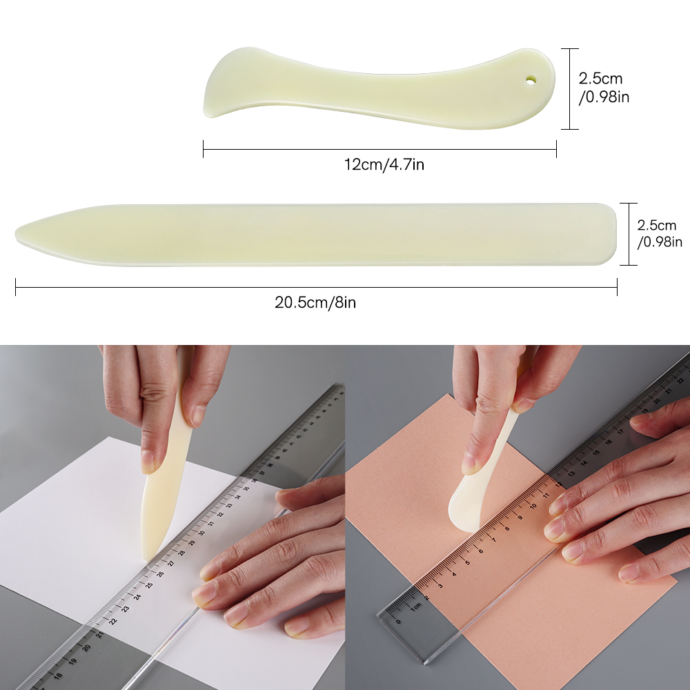 2個入りボーンフォルダーキューラーツール、DIY製本、革工芸 - Bone Folder Tool のレビューと価格