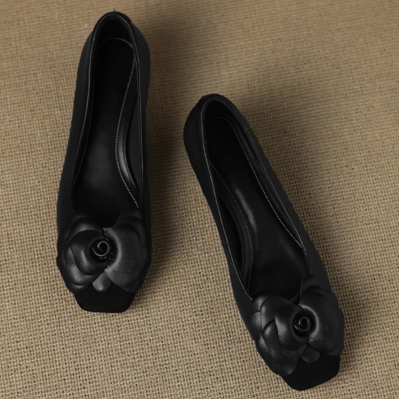 プラスサイズ 34-41 レディース シープスキン ミックス - Leather Work Heels のレビューと価格