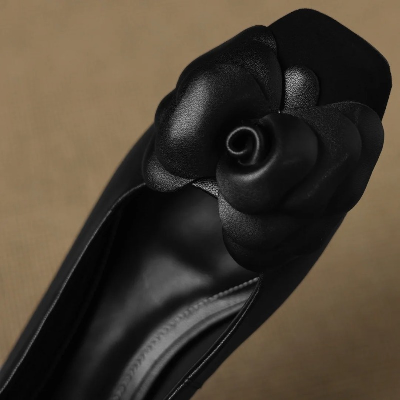 プラスサイズ 34-41 レディース シープスキン ミックス - Leather Work Heels のレビューと価格