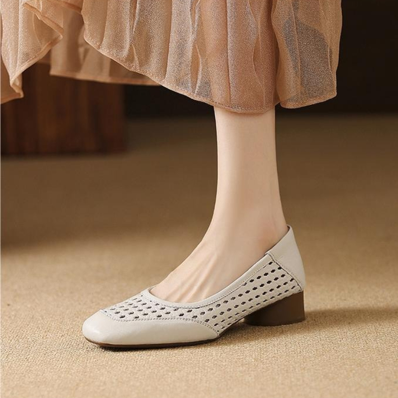 2026 新ファッション女性の夏のデザイン気質中空ハイヒール - Leather Work Heels のレビューと価格