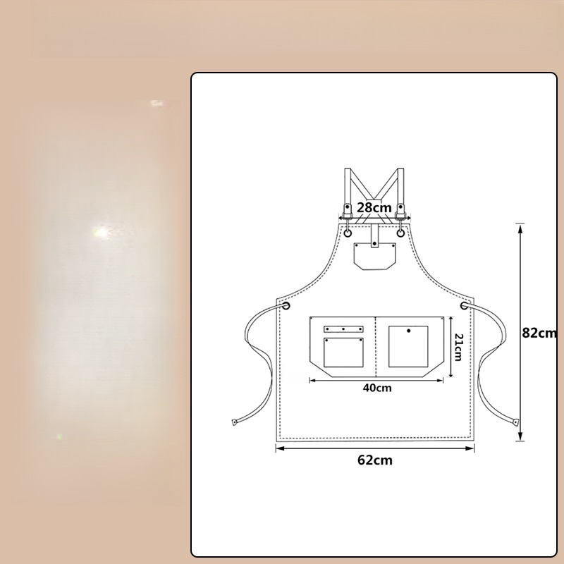 高品質でシンプルなレトロ調の新しい作業着。PUレザー製で、防 - Leatherwork Apron のレビューと価格