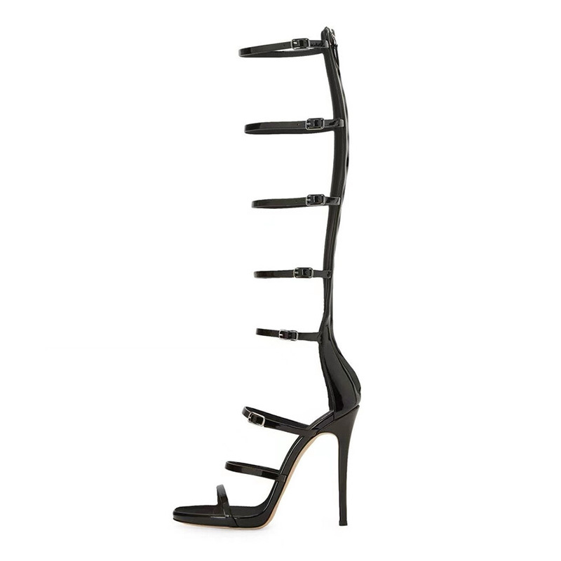夏の女性用クールブーツ新作2026セクシー10cmハイヒール - Leather Work Heels のレビューと価格