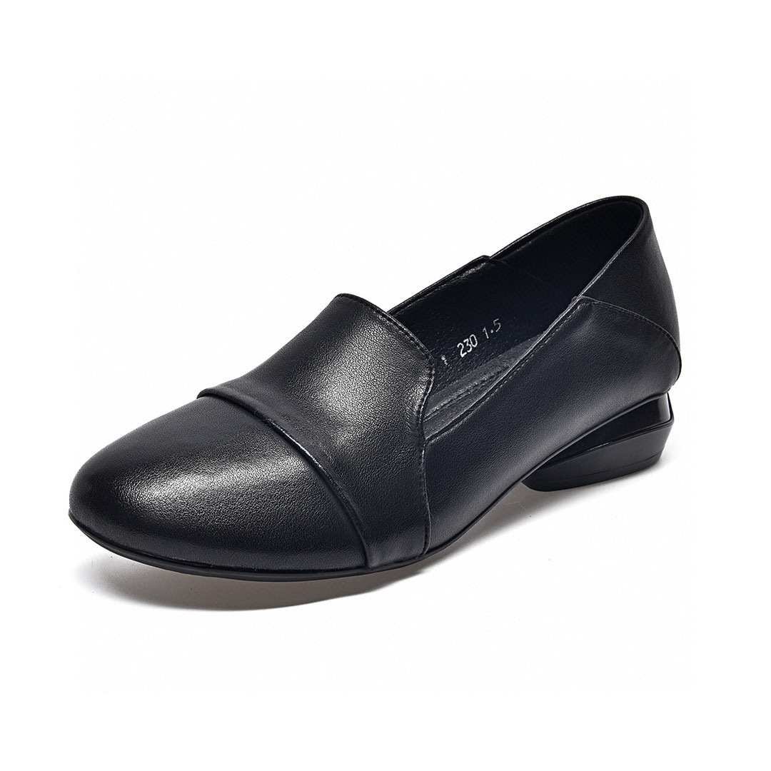 レディースシューズ 2026年秋 ローヒール ラウンドトゥ  - Leather Work Heels のレビューと価格